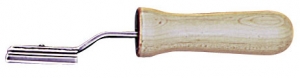 168J WL - 9 1/4" Flat Shaft, Large Wooden Handle